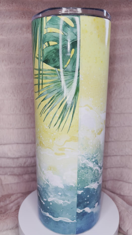 20 oz. Watercolor Beach sub. Tumbler