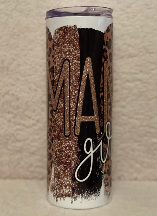 20 oz Mama’s Girl Cheetah Print  Sub. Tumbler